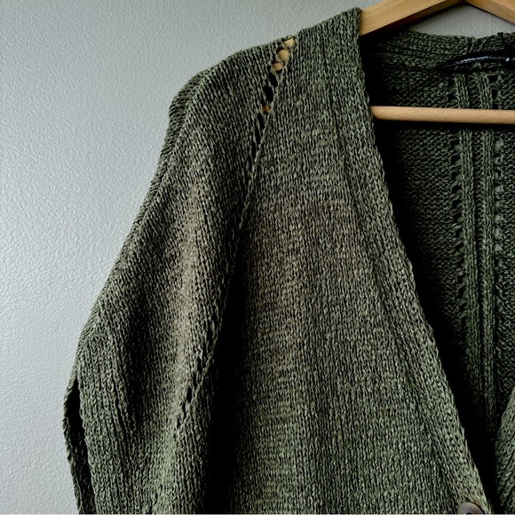 Olsen Olivia oversized sweater vest New with tags! M-L size 12 olive green - Picture 3 of 16